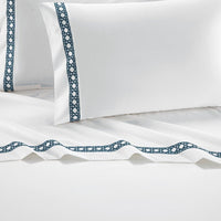 Chic Home Aria 4 Piece Embroidered Cotton Blend Sheet Set 