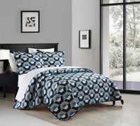 Chic Home Arthur 7 Piece Geometric Pattern Quilt Set 