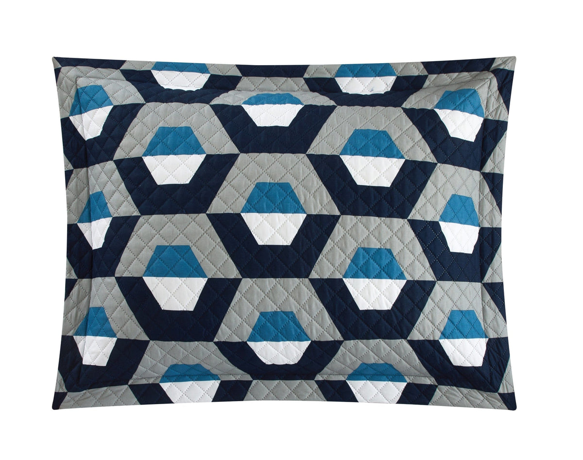 Chic Home Arthur 7 Piece Geometric Pattern Quilt Set 