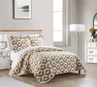 Chic Home Arthur 7 Piece Geometric Pattern Quilt Set 