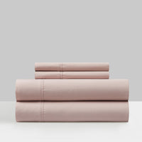 Chic Home Ashton 4 Piece Piping Flange Edge Sheet Set Rose