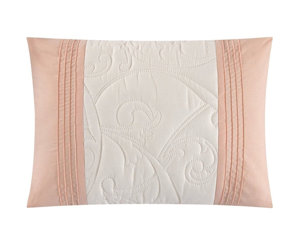 Chic Home Ava 8 Piece Color Block Floral Comforter Set 