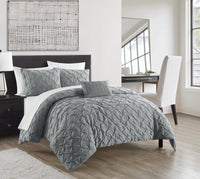 Chic Home Bradley 8 Piece Diamond Pinch Pleat Comforter Set 