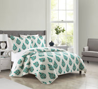 Chic Home Breana 7 Piece Floral Medallion Print Quilt Set 