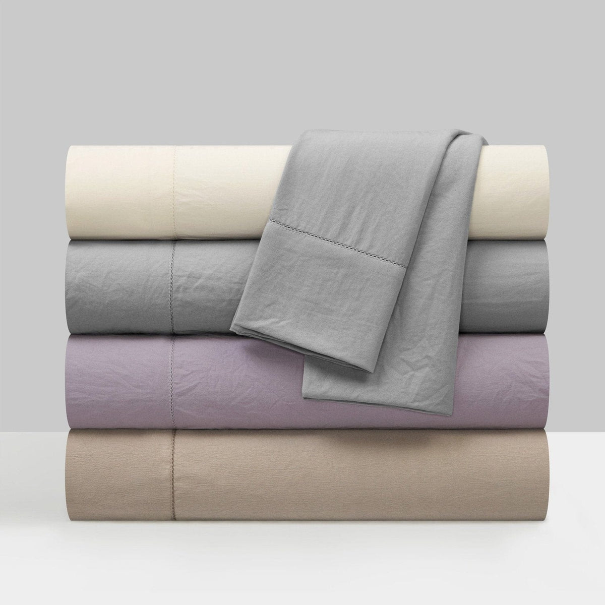 Chic Home Casey 4 Piece Washed Fabric Sheet Set 