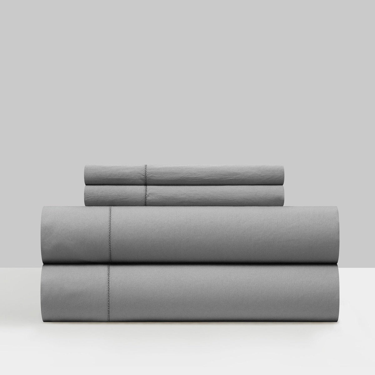 Chic Home Casey 4 Piece Washed Fabric Sheet Set Grey