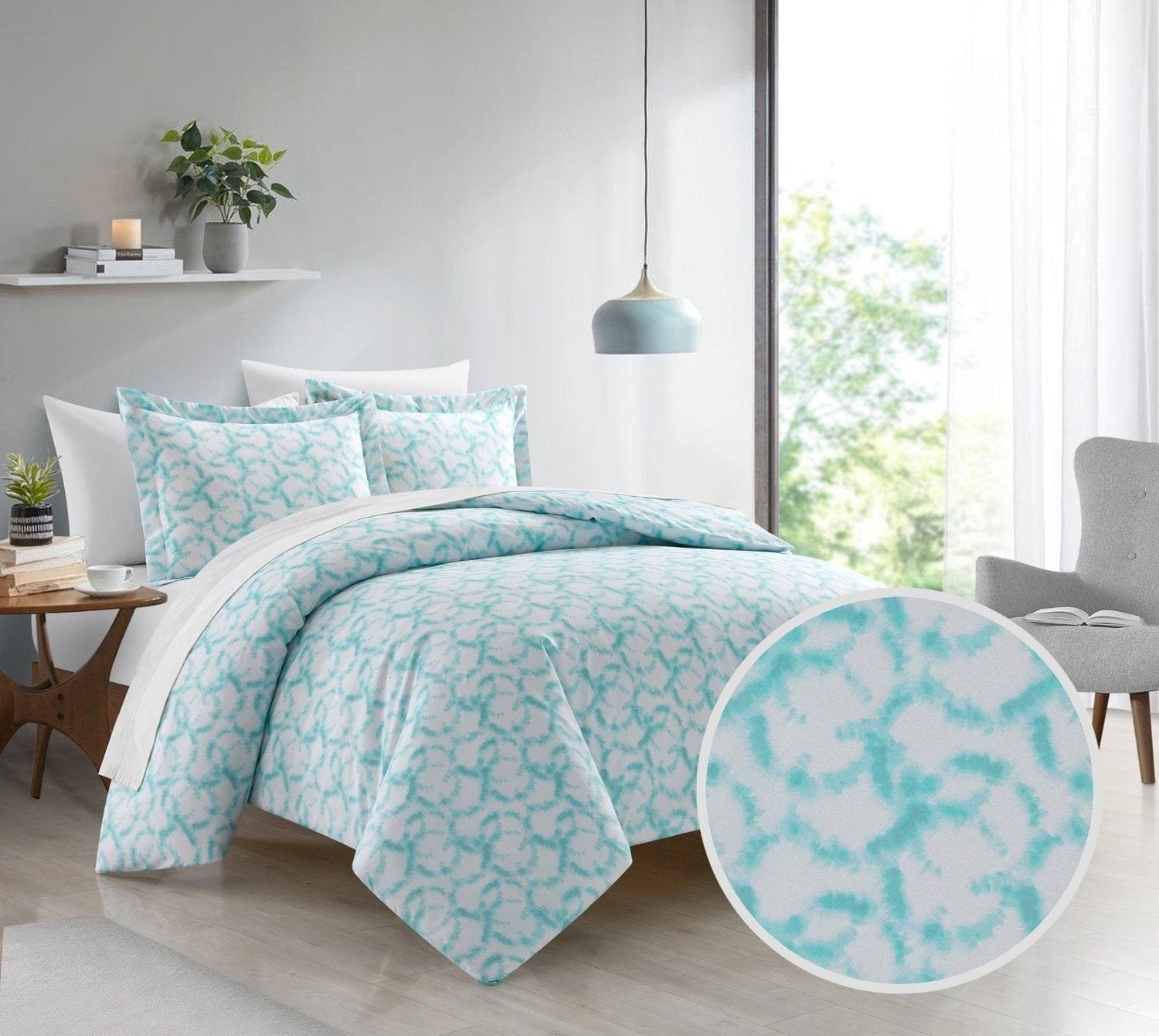 Chic Home Chrisley 3 Piece Duvet Cover Set Watercolor Pattern Print