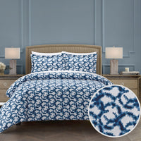 Chic Home Chrisley 3 Piece Watercolor Duvet Cover Set Navy