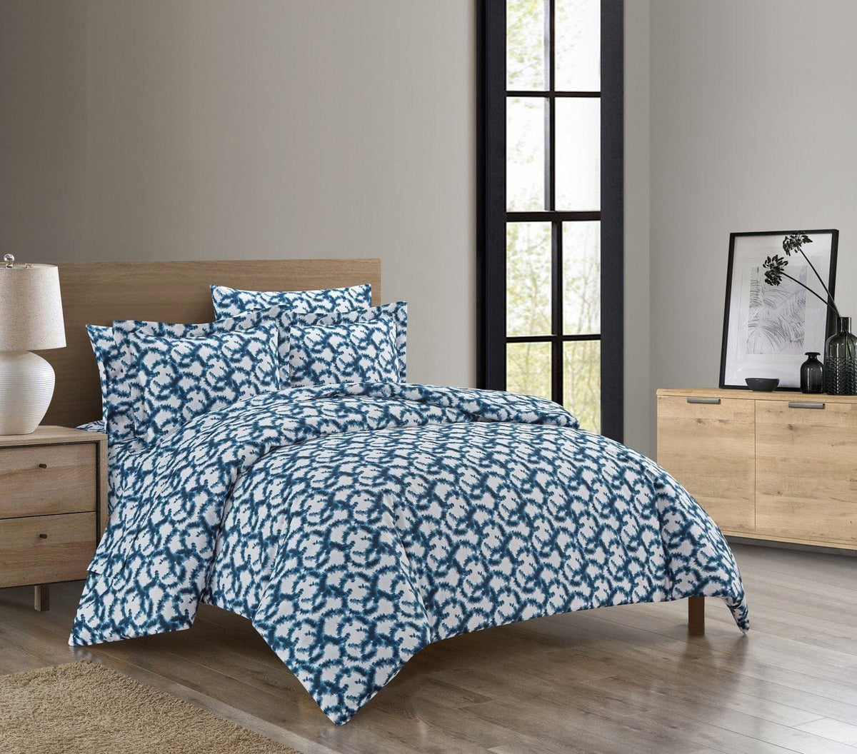 Chic Home Chrisley 7 Piece Watercolor Duvet Cover Set 