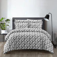 Chic Home Chrisley 7 Piece Watercolor Duvet Cover Set Grey