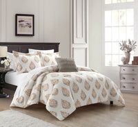 Chic Home Clarissa 8 Piece Floral Medallion Print Comforter Set 