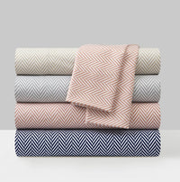 Chic Home Denise 4 Piece Graphic Herringbone Print Sheet Set 