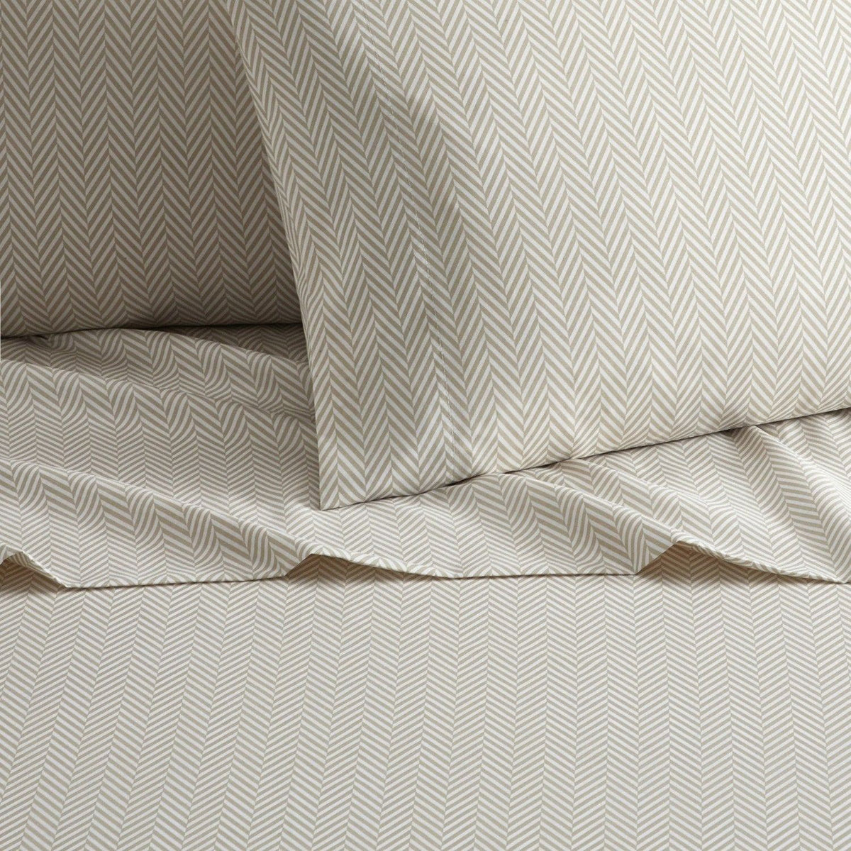 Chic Home Denise 4 Piece Graphic Herringbone Print Sheet Set 