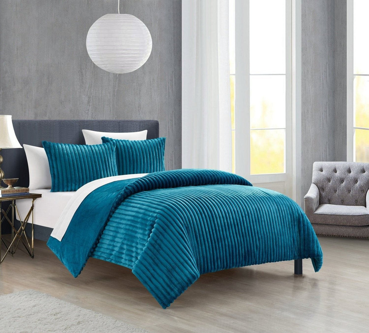 Chic Home Fargo 3 Piece Microplush Comforter Set 
