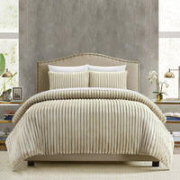 Chic Home Fargo 7 Piece Microplush Comforter Set Beige