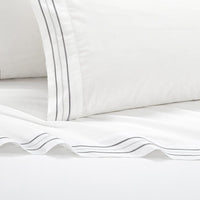 Chic Home Freya 4 Piece Embroidered Cotton Sheet Set 