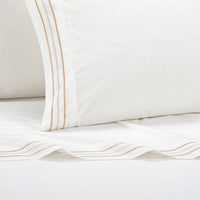 Chic Home Freya 4 Piece Embroidered Cotton Sheet Set 