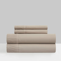 Chic Home Harley 4 Piece Pleated Sheet Set Taupe