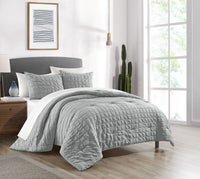 Chic Home Jessa 7 Piece Square Tile Pattern Comforter Set 