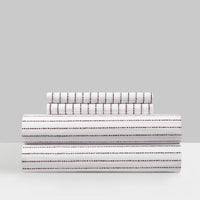 Chic Home Kailey 4 Piece Dot Striped Sheet Set Wine Red