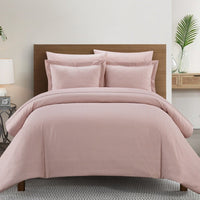 Chic Home Laurel 7 Piece Graphic Herringbone Print Duvet Cover Set Blush