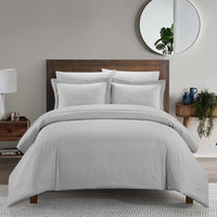 Chic Home Laurel 7 Piece Graphic Herringbone Print Duvet Cover Set Grey