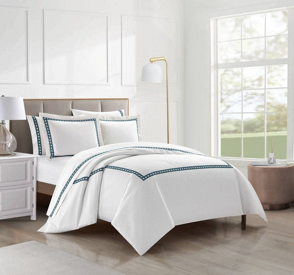 Chic Home Lewiston 7 Piece Cotton Blend 1500 TC Duvet Cover Set 