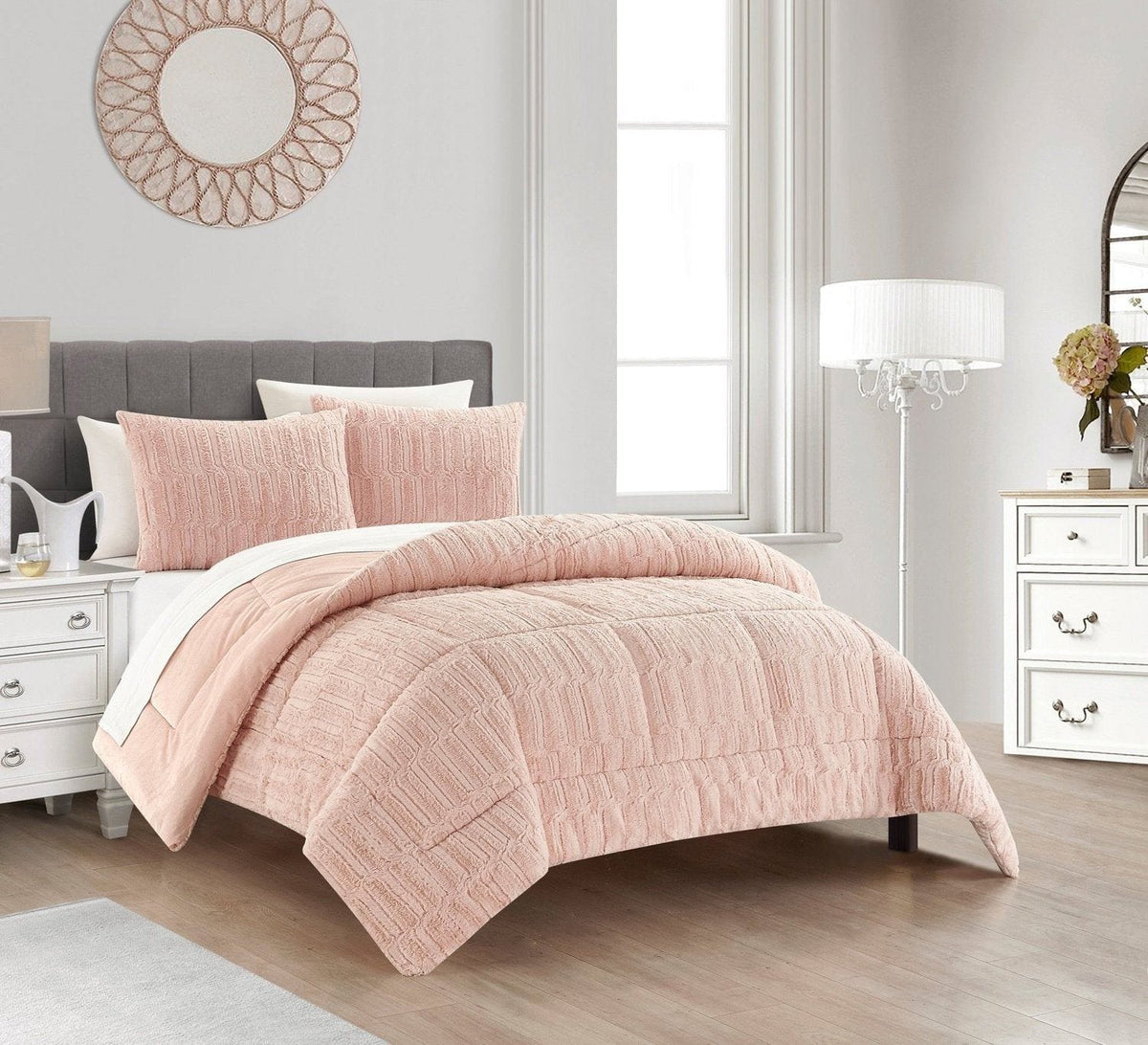 Chic Home Pacifica 7 Piece Faux Fur Comforter Set 