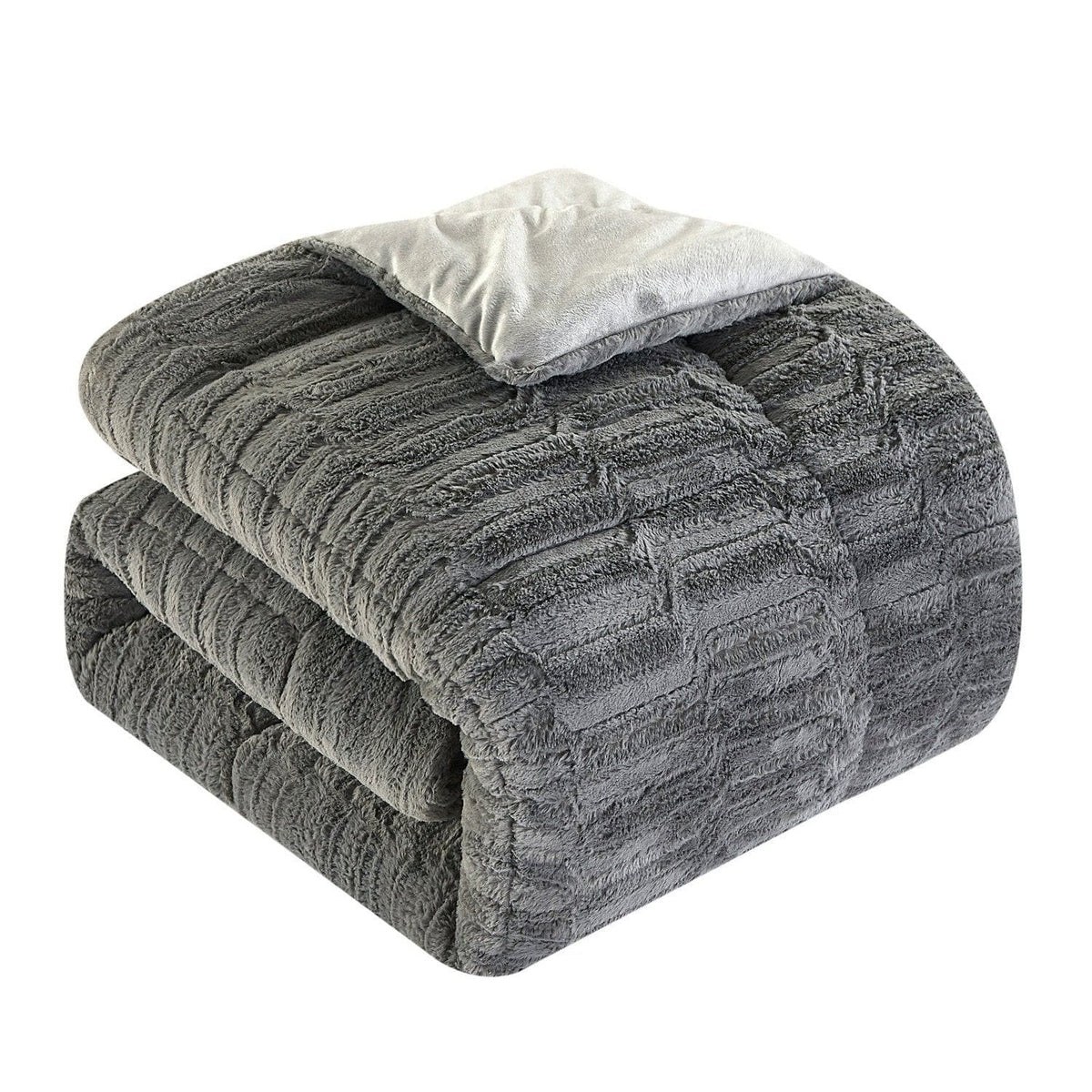 Chic Home Pacifica 7 Piece Faux Fur Comforter Set 