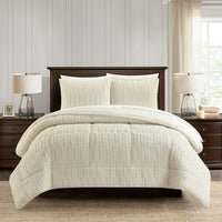 Chic Home Pacifica 7 Piece Faux Fur Comforter Set Beige