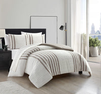 Chic Home Salma 3 Piece Cotton Jacquard Duvet Cover Set 