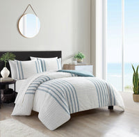 Chic Home Salma 3 Piece Cotton Jacquard Duvet Cover Set 