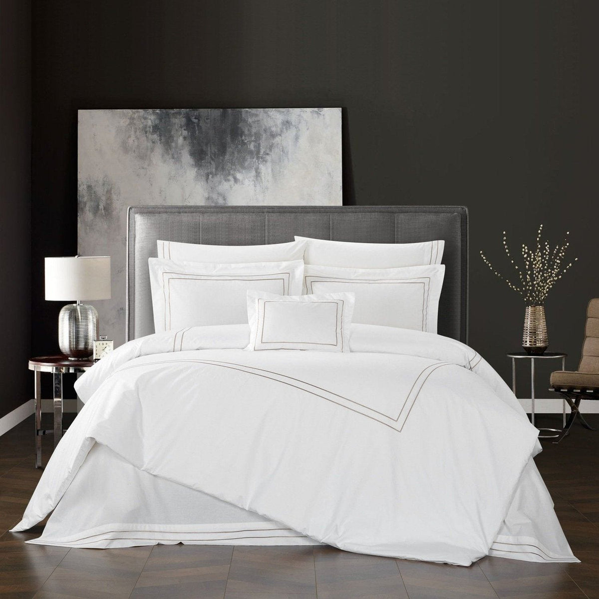 Chic Home Santorini 8 Piece Cotton Comforter Set Beige