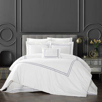 Chic Home Santorini 8 Piece Cotton Comforter Set Navy