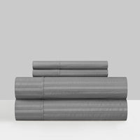 Chic Home Siena 4 Piece Striped Sheet Set Grey