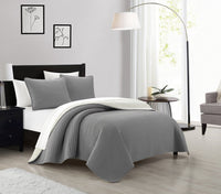 Chic Home St Paul 3 Piece Sherpa Lined Quilt Set 
