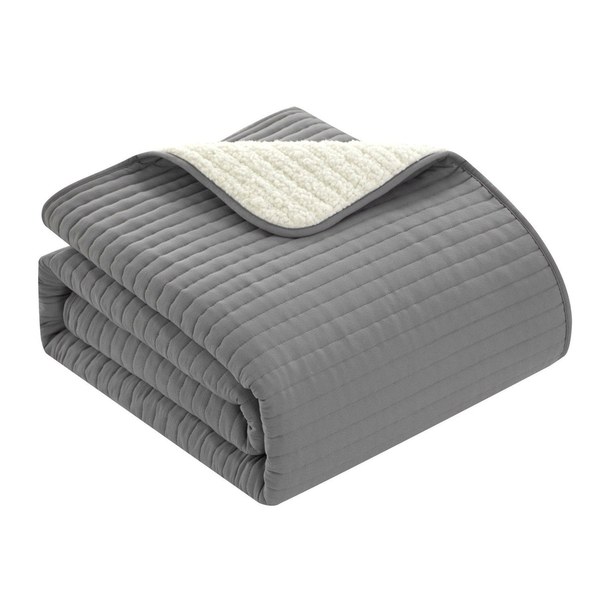 Chic Home St Paul 3 Piece Sherpa Lined Quilt Set 