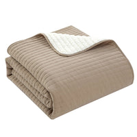 Chic Home St Paul 3 Piece Sherpa Lined Quilt Set 