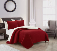 Chic Home St Paul 3 Piece Sherpa Lined Quilt Set 