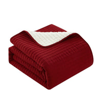 Chic Home St Paul 3 Piece Sherpa Lined Quilt Set 