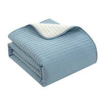 Chic Home St Paul 3 Piece Sherpa Lined Quilt Set 