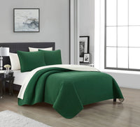 Chic Home St Paul 3 Piece Sherpa Lined Quilt Set 