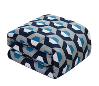 Chic Home Tudor 3 Piece Geometric Pattern Duvet Cover Set 