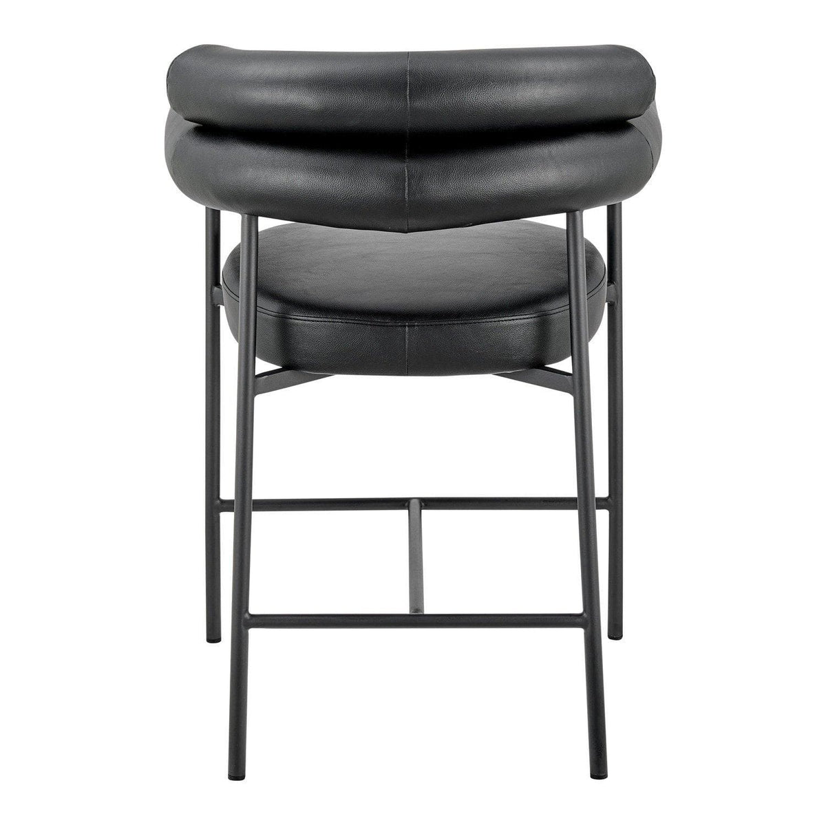Iconic Home Chubby Faux Leather Counter Stool 