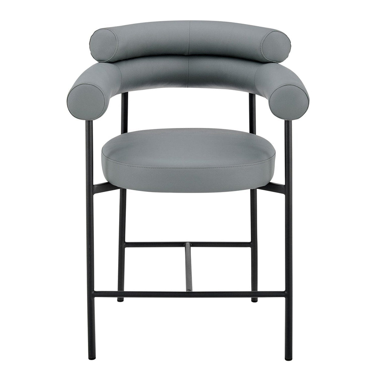 Iconic Home Chubby Faux Leather Counter Stool 