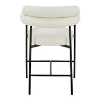 Iconic Home Chubby Faux Leather Counter Stool 