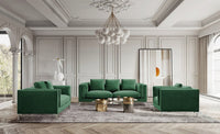 Iconic Home Emory 3 Piece Living Room Set Green