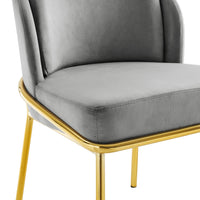 Iconic Home Anabel Velvet Dining Chair Set of 2 