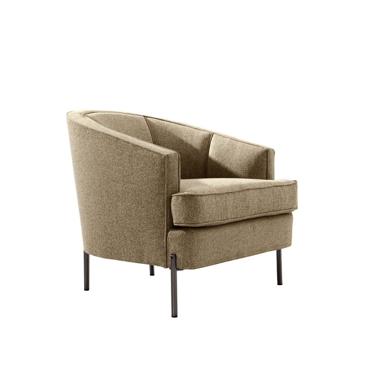 Iconic Home Astoria Linen Textured Club Chair 