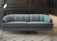 Iconic Home Astoria Linen Textured Sofa 